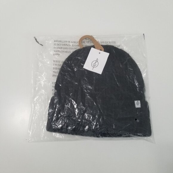 NWT STRADIVARIUS Unisex‎ BASIC MELANGE BEANIE Size OS Color Black - Picture 6 of 7